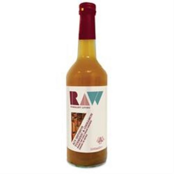Raw Vibrant Living Vinaigre de cidre de pomme biologique au curcuma et à la cannelle 500 ml
