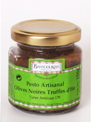 Pesto Artisanal Olives Noires Truffes d'Eté