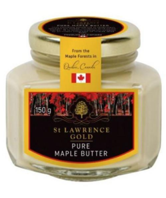 Beurre d'érable pur St Lawrence Gold 150g