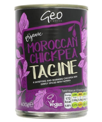 Geo Organics Tajine bio aux pois chiches marocains Vegan, 400 g