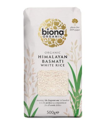 Biona Organic Himalayan White Basmati Rice 500g