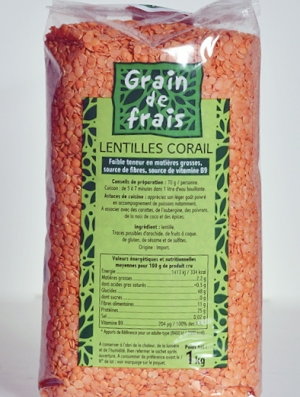 Lentilles Corail