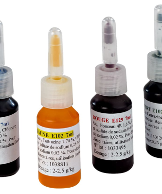 Lot de 4 colorants alimentaires