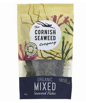 The Cornish Seaweed Company Flocons d'algues mélangées biologiques Vegan, 60 g