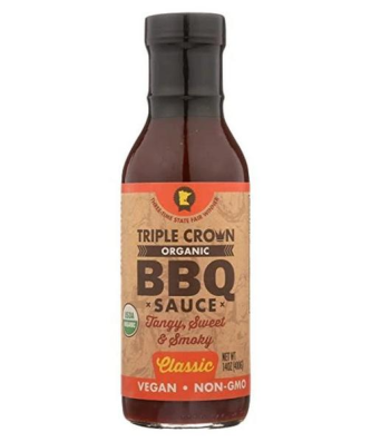 Sauce Triple Crown Bio Bourbon Hickory Sans Gluten, Sans OGM, Vegan, 275g