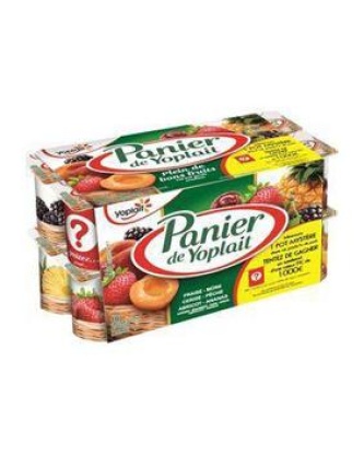 Yaourt sucré aux fruits panachés PANIER DE YOPLAIT 16x125g