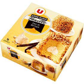 Dômes glace meringue vanille U, 4 pièces, 270g
