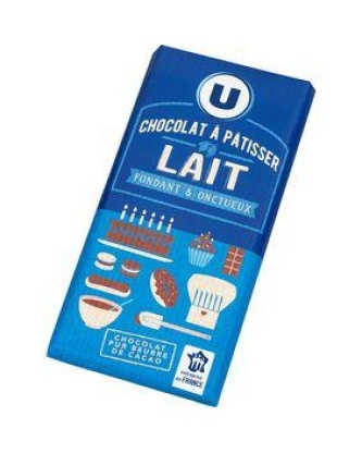 Chocolat au lait à pâtisser U tablette 170g
