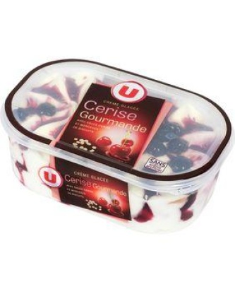 Crème glacée cerise gourmande U, 489g