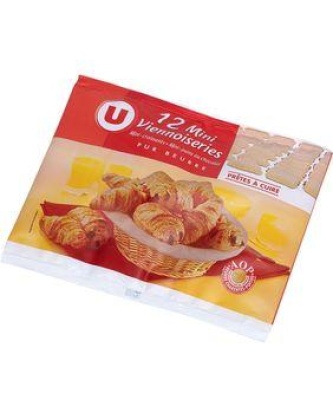 Mini vennoiseries assorties U, 12 unités, 288g