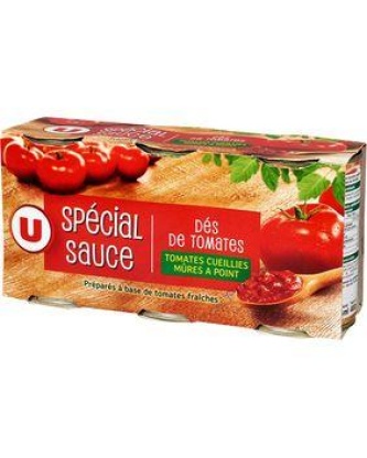 Pulpe de tomates en dés U boîte 3x1/2 1,200kg