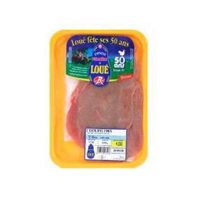Escalope de dinde extra fine, LABEL ROUGE, LOUE, France, 2 pièces 250 g