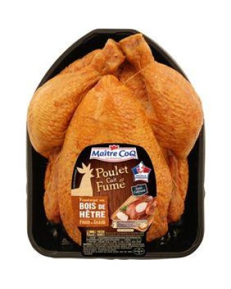 Poulet fumé cuit, MAÎTRE COQ, France, 1 pièce 1,2 Kg