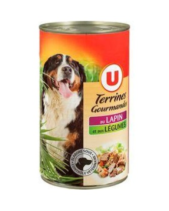 Terrines gourmandes p/chien lapin/légumes U 3/2 1,240kg