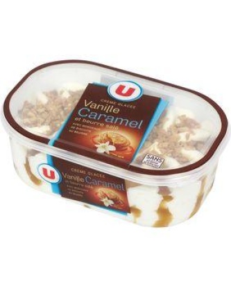 Glace vanille-caramel au beurre salé U, 480g
