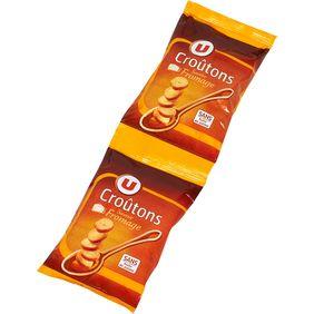 Croûtons ronds frits à soupe saveur fromage U 2x90g soit 180g