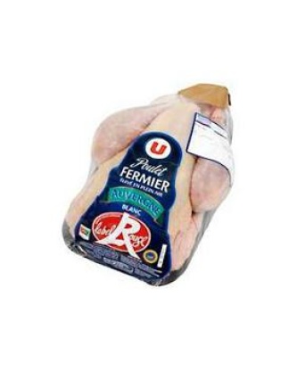 Poulet fermier blanc d'Auvergne, IGP, U, France, 1 pièce 1,4 Kg