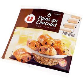 Pain au chocolat U, 6 unités de 70g