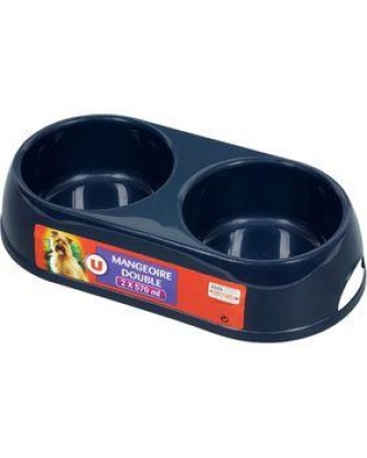 Mangeoire double U contenance 2x570ml 170g