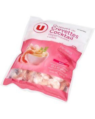 Queues de crevettes cuites décortiquées U, 300g