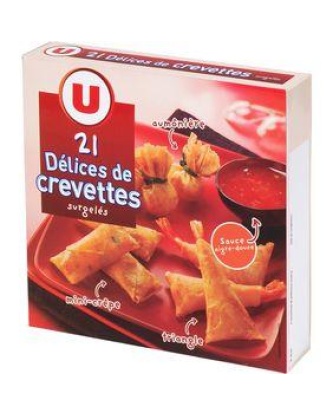 Délices de crevettes 3 saveurs U, 300g