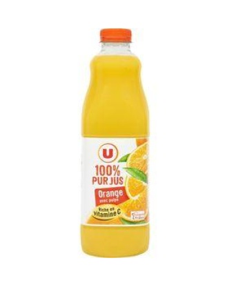 Pur jus d'orange avec pulpe U pet 1,5 litre