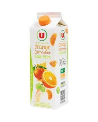 Pur jus réfrigéré orange/clémentine/raisin blanc U, 1L