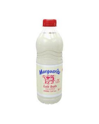 Lait frais entier MARGUERITE, bouteille de 1 litre