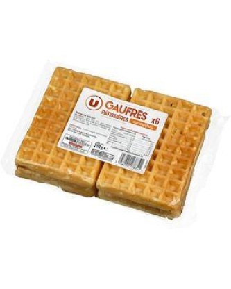 Gaufres patissières aux oeufs frais U x6 250g