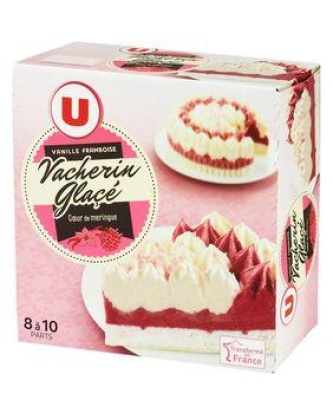 Vacherin glacé vanille framboise U, 545g