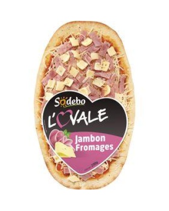 Pizza jambon fromage "L'Ovale" SODEBO, 200g