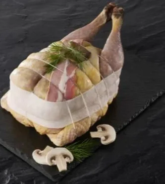 Pintade semi-désossée farcie aux raisins