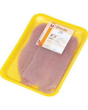 Escalope de dinde, U, France, 2 pièces 240 g