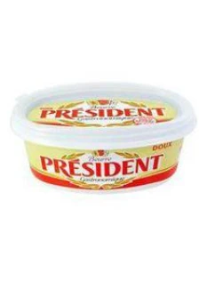 Beurre doux PRESIDENT, 82% de MG, barquette de 250g