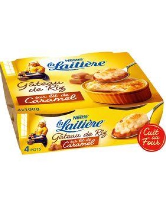 Gâteau de riz sur lit de caramel LA LAITIERE, 4x100g