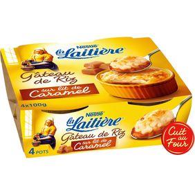 Gâteau de riz sur lit de caramel LA LAITIERE, 4x100g