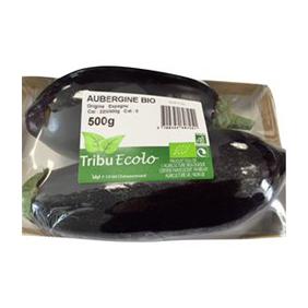 Aubergine, BIO, calibre 200/300g, Espagne, barquette 500g