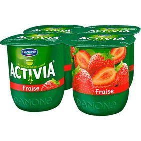 Lait fermenté sucré au bifidus fraise ACTIVIA 4x125g