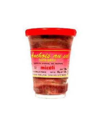 Anchois au sel sans peau MICELI, 150g