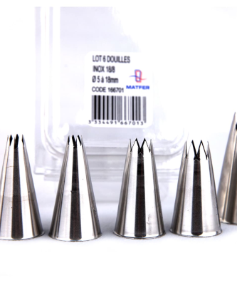 Douilles cannelées en acier inoxydable