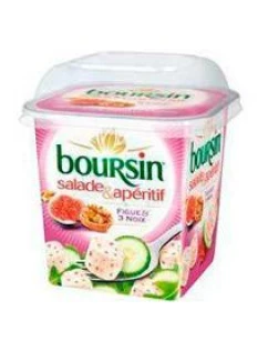 Fromage pasteurisé BOURSIN Salade et apéritif au figue et noix, 39%MG,120g
