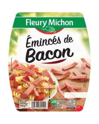 Emincés de bacon FLEURY MICHON, 2x75g