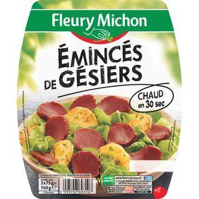 Emincés de gésiers de dinde cuits FLEURY MICHON, 2x75g