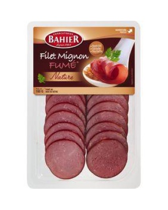 Filet mignon fumé tranche nature BAHIER, 100g