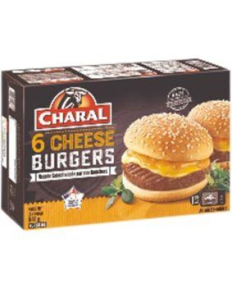 Cheeseburger CHARAL, 6x140g.Origine de la viande : France