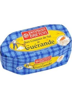 Beurre moulé aux cristaux de sel de guérande PAYSAN BRETON, 80%mg, 250g