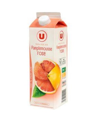 Pur jus réfrigéré pamplemousse rose U brick 1litre