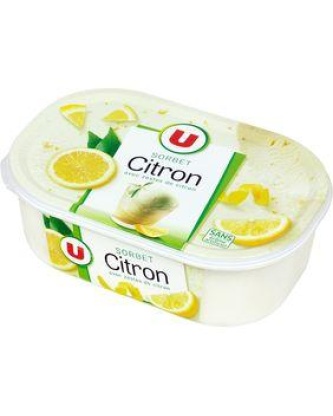 Sorbet citron U, bac de 588g