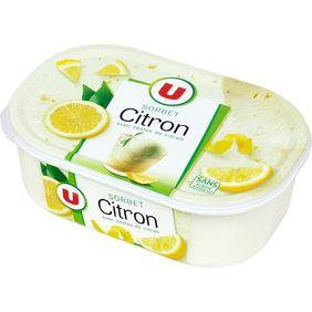 Sorbet citron U, bac de 588g