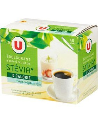 Extrait de stévia U boîte 40 sticks 60g